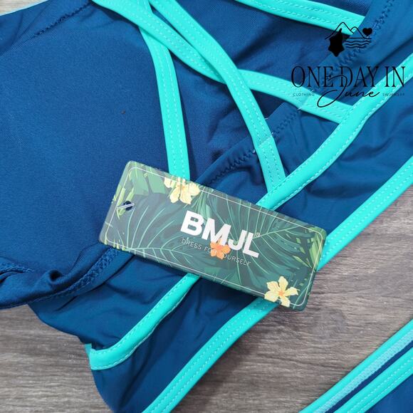 Blooming Jelly Strappy  Back Crop Bikini Swimsuit Size S - Picture 6 of 6